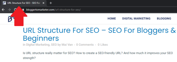 title tag for SEO
