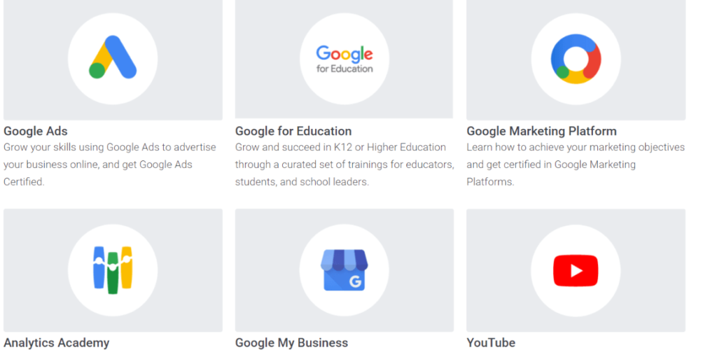 free resources from Google SkillShop 